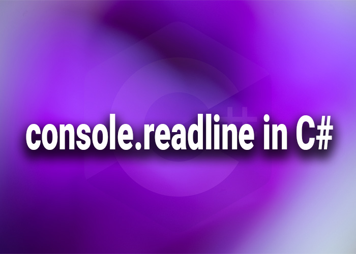 console.readline in c#